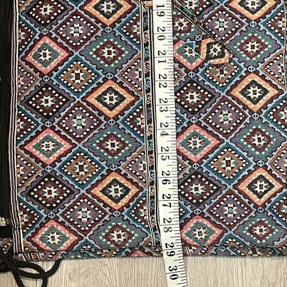 Womens Jacket XL Hooded Tapestry Boho Fall Indie Artsy Hippie Geometric Print - Picture 8 of 8